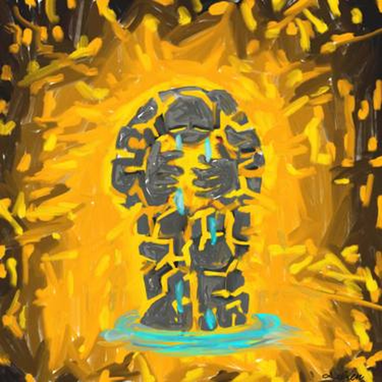 An illustration of a fragile clay jar cracking open with bright light shining through, symbolizing God’s treasure in weak and broken people.